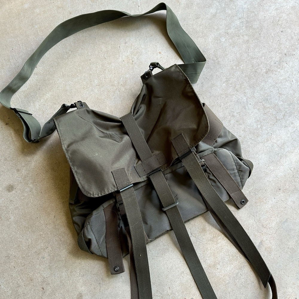 VTG Austrian Army Drab Combat Pack with Straps Olive Green Military Surplus